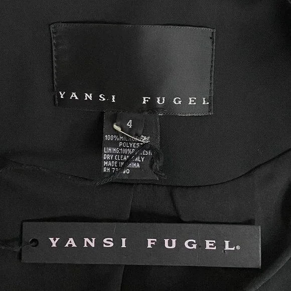 YANSI FUGEL Jacket Womens Size 4 Black Moto Double Zipper Grunge Bikercore NEW - Picture 6 of 7
